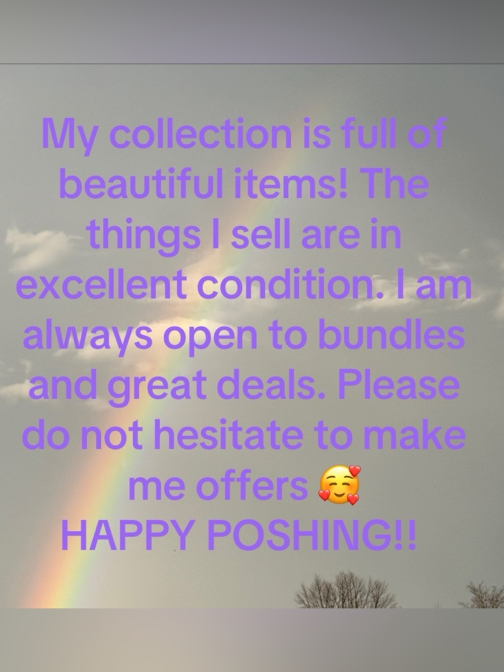 Poshing Announcement Graphic - Rainbow Text Image